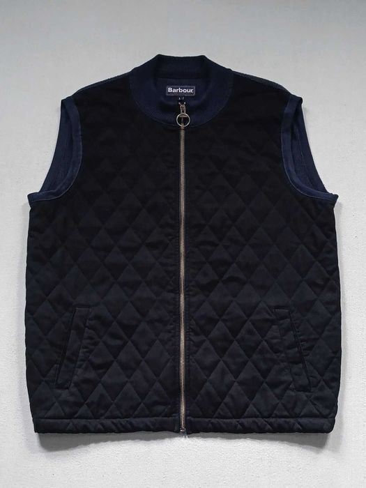 Uomo Barbour Gilet Nero Cotone 40