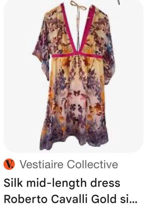 Women Roberto Cavalli Dress Multicolor Silk 38