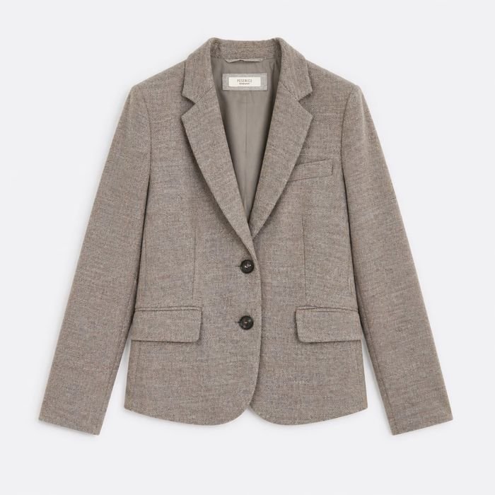 Damen Peserico Sakko Grau Wolle 34