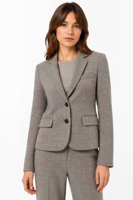 Damen Peserico Sakko Grau Wolle 34