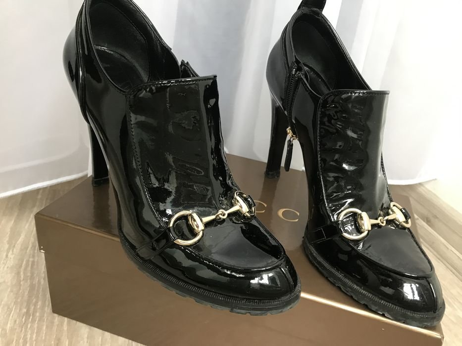 Herren Gucci Stiefel Schwarz Leder 36.5