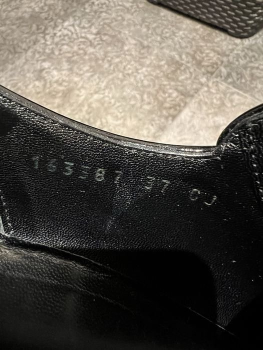 Herren Gucci Stiefel Schwarz Leder 36.5