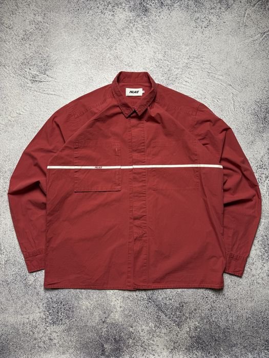Мужской Palace Skateboards Рубашка Красный Хлопок