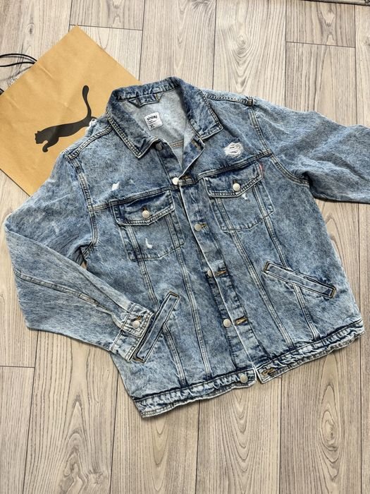 Мужская Джинсовая Куртка Синяя 40