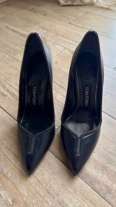 Мужские Tom Ford Туфли Чёрные Кожа 38
