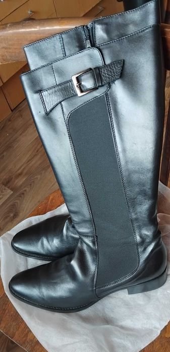 Women Leather Boots Black 41
