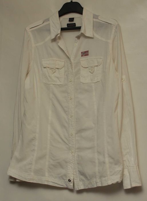 Women Napapijri Shirt White Cotton 38