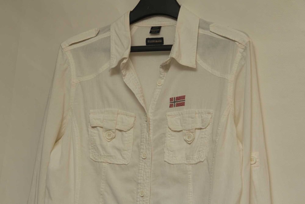 Women Napapijri Shirt White Cotton 38