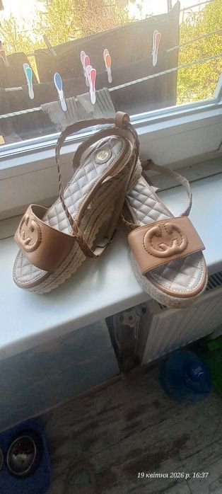 Femme Sandales Beige Cuir Synthétique 36