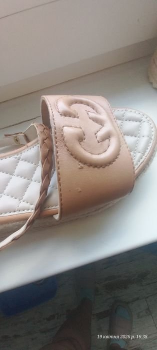 Femme Sandales Beige Cuir Synthétique 36