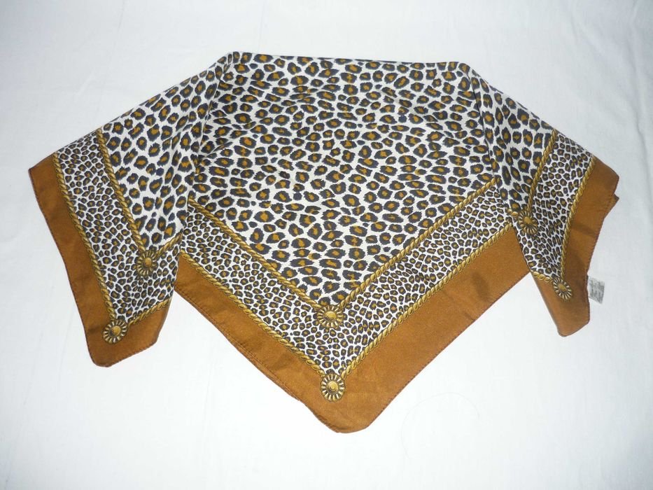 Unisex Scarf Leopard Print 100% Pure Silk