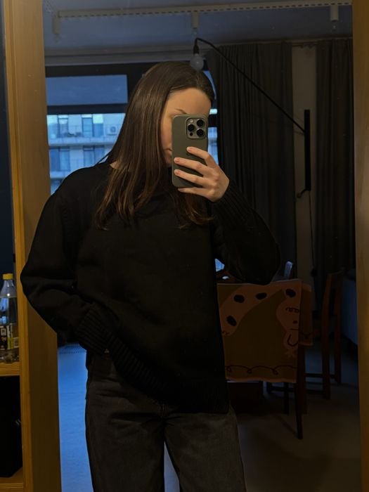 Women Yanki Sweater Black Cotton 36