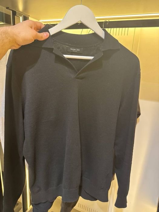 Men Massimo Dutti Sweatshirt Black Cotton