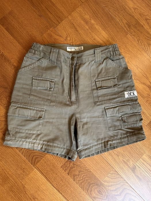 Women Cargo Trousers Khaki Cotton 36