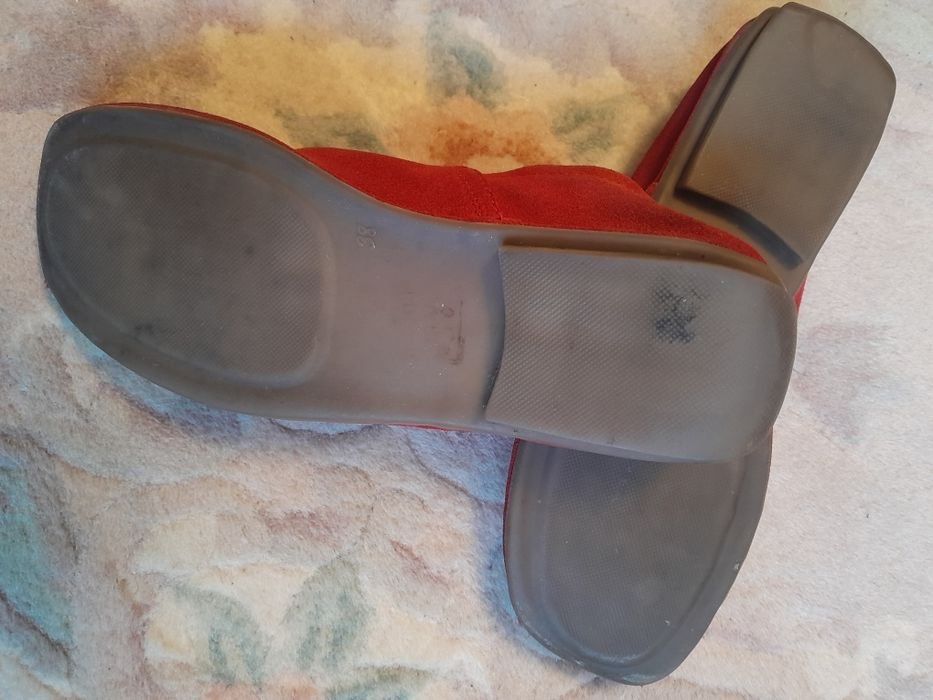 Женские Туфли Бордовые Замша 38