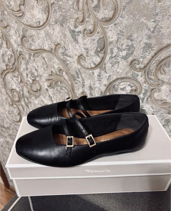 Women Tamaris Heels Black Leather 36