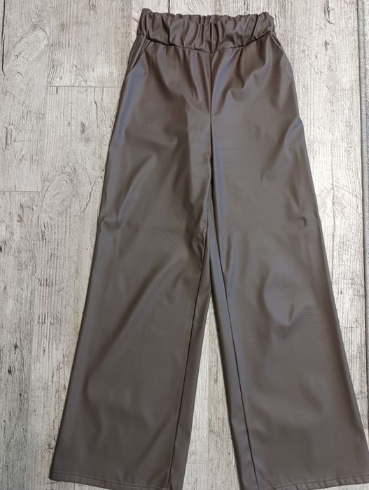Damen Hose Braun Eco-Leder 36