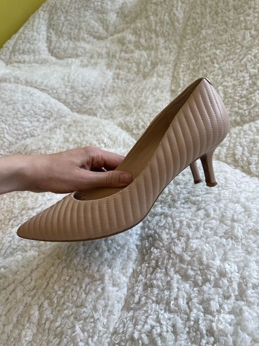 Damen Karl Lagerfeld Absatzschuhe Beige Leder 40