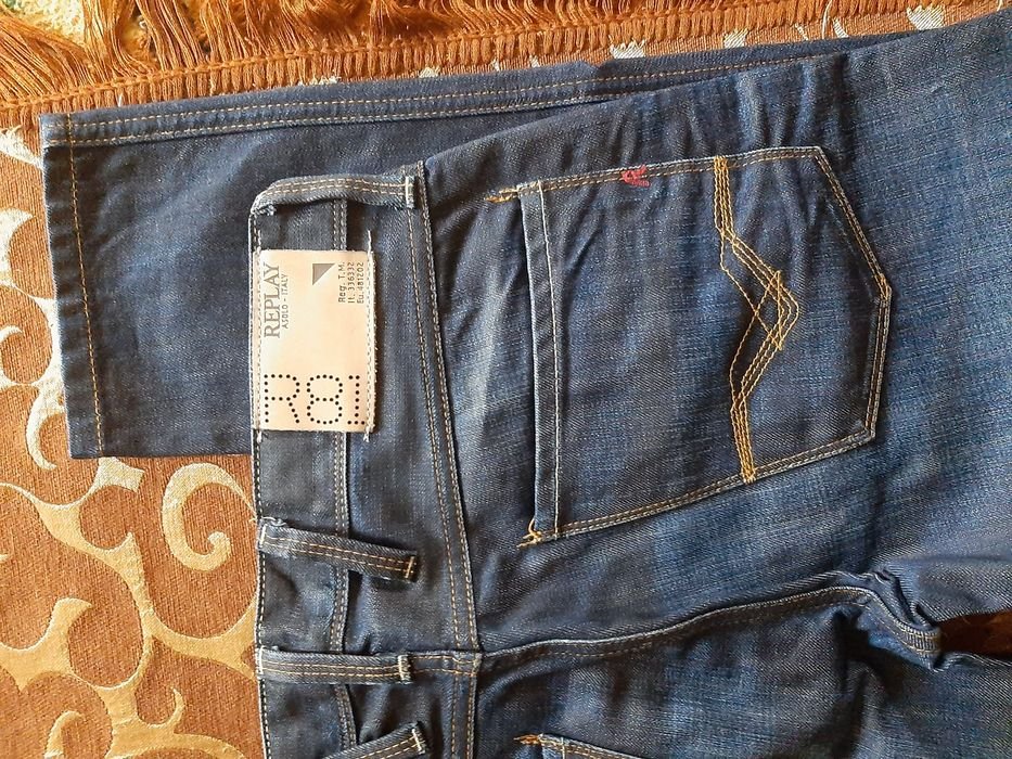 Herren Replay Jeans Marineblau Denim 32