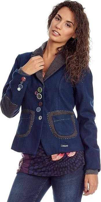 Damen Desigual Sakko Mehrfarbig Wolle
