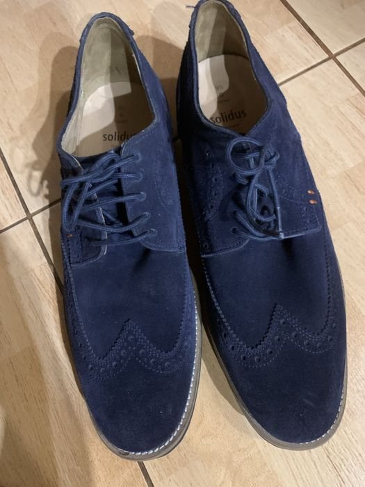 Herren Solidus Absätze Marineblau Wildleder 44