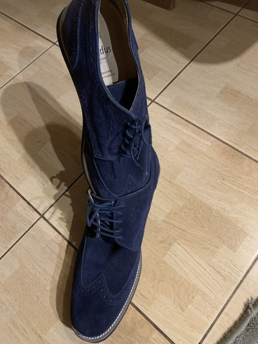 Herren Solidus Absätze Marineblau Wildleder 44