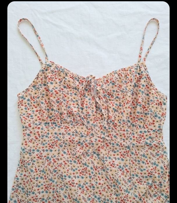 Donna Abito Beige Chiffon 42