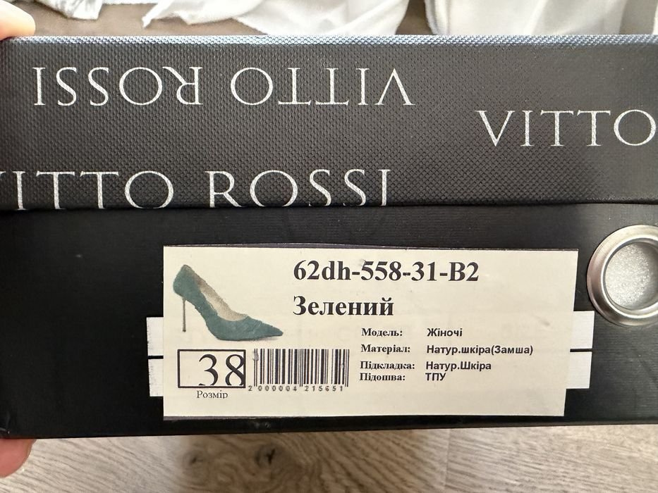 Damen Vitto Rossi Absätze Grün Wildleder 38