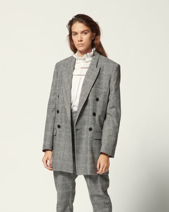 Women Isabel Marant Blazer Check Wool S-M