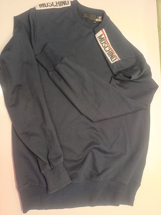 Herren Love Moschino Pullover Marineblau Baumwolle