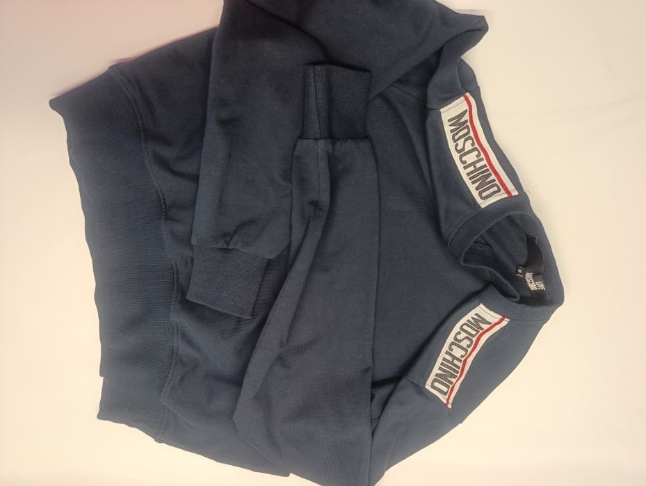 Herren Love Moschino Pullover Marineblau Baumwolle
