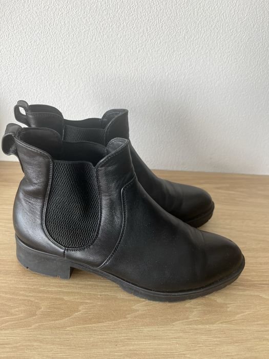 Donna Stivali Neri Pelle 37