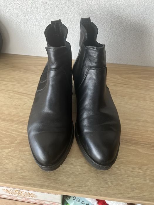 Donna Stivali Neri Pelle 37