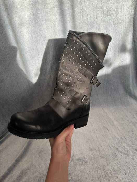 Femme Bottes Noires Cuir 39