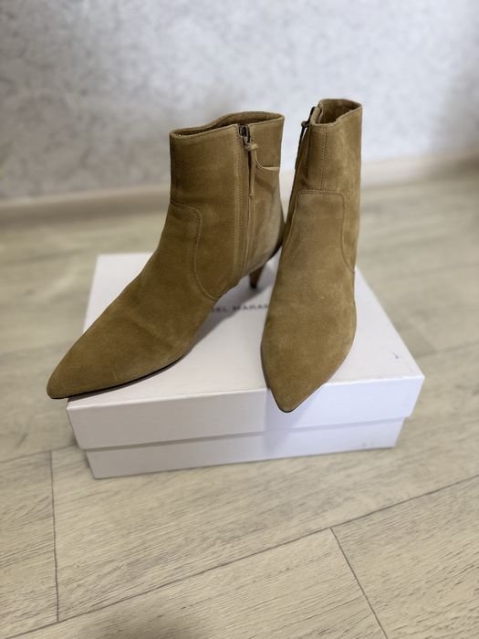 Women Isabel Marant Ankle Boots Beige Suede 40