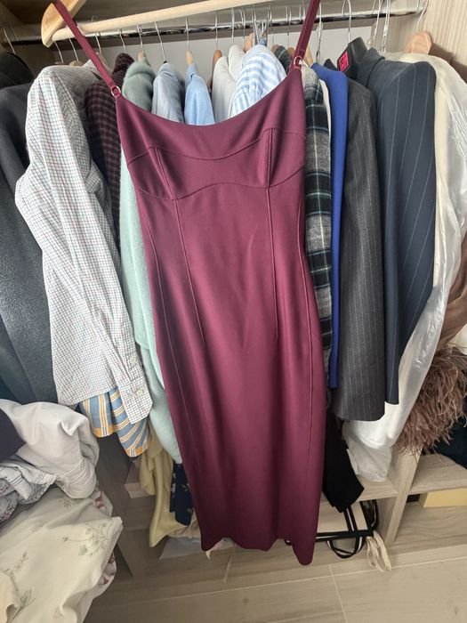 Women Dress Burgundy 34