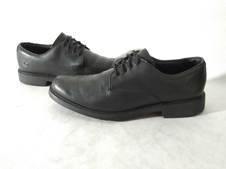 Men Timberland Heels Black Leather 45