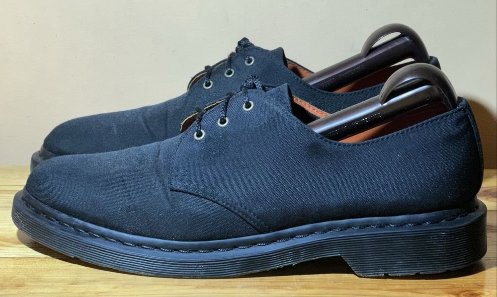 Uomo Dr. Martens Scarpe Nere Tessuto 45