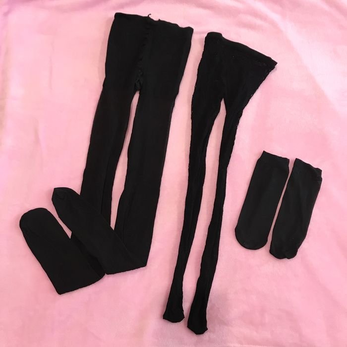 Damen Schwarze Strumpfhosen Set 1-2 (S)
