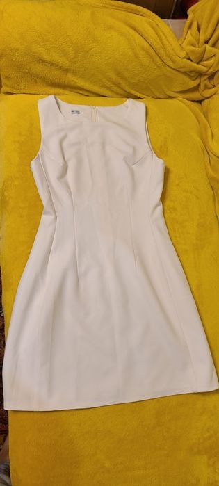 Damen Kleid Weiß Strick 36