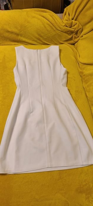 Damen Kleid Weiß Strick 36