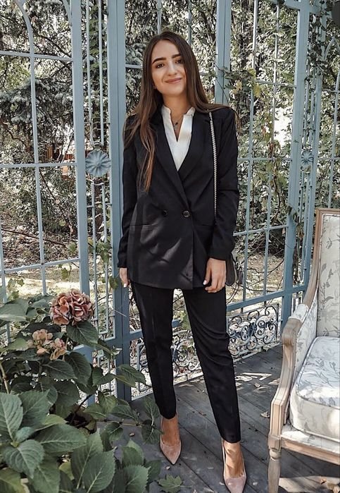 Damen Sezone Blazer Schwarz Viskose 38