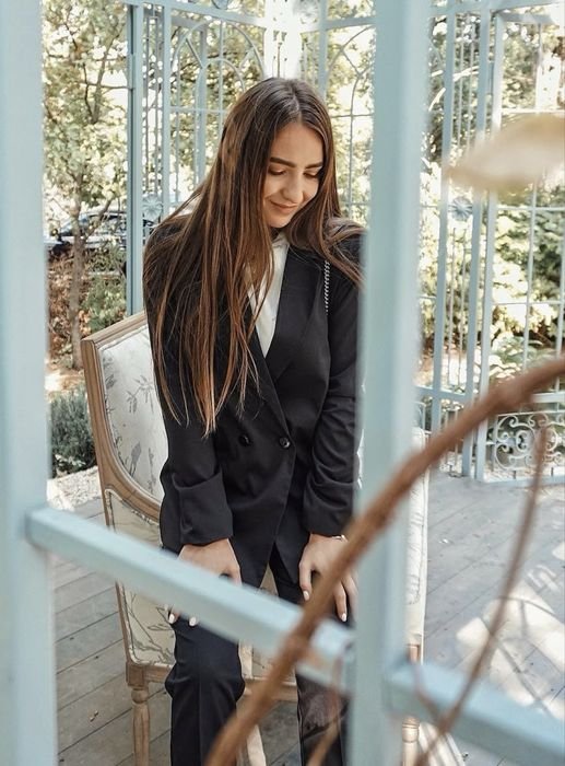 Damen Sezone Blazer Schwarz Viskose 38