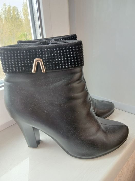 Uomo Stivali Neri Pelle Sintetica 36