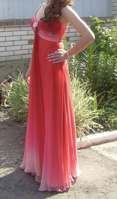 Women Dress Pink Chiffon 36
