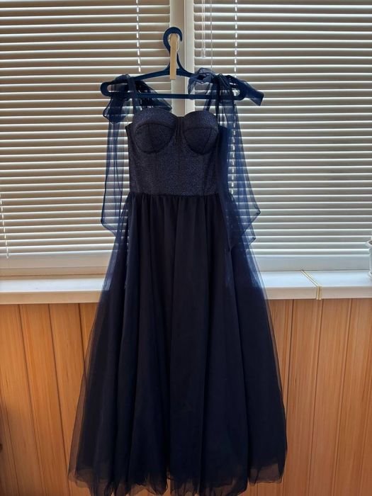 Damen Kleid Marineblau 34
