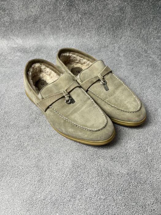 Donna Loro Piana Mocassini Camoscio 38