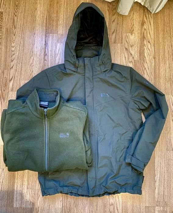 Uomo Jack Wolfskin Giacca a Vento Verde 40