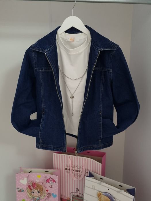 Women Trader Jeans Denim Jacket Navy 34