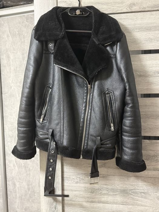 Women Leather Jacket Black 38